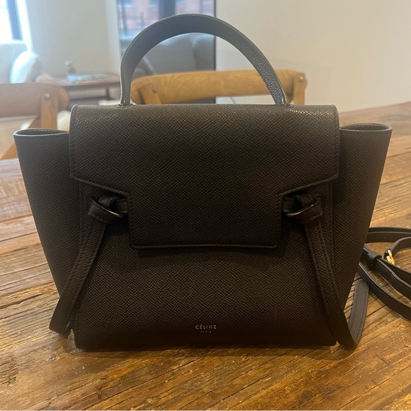 Celine nano belt bag in grained calfskin, black - Picture 3 of 6